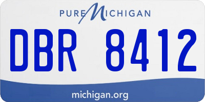 MI license plate DBR8412