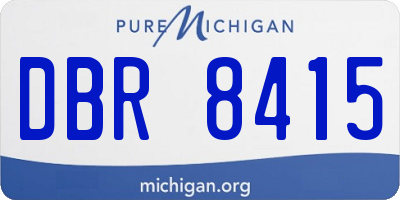 MI license plate DBR8415