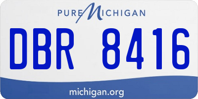 MI license plate DBR8416