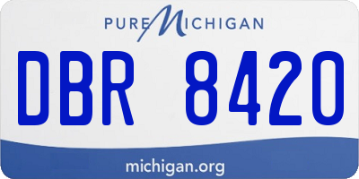 MI license plate DBR8420
