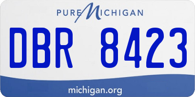 MI license plate DBR8423