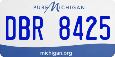 MI license plate DBR8425