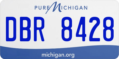 MI license plate DBR8428