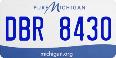 MI license plate DBR8430