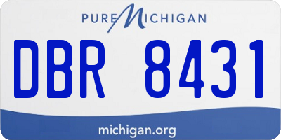 MI license plate DBR8431
