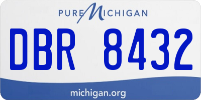 MI license plate DBR8432