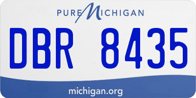 MI license plate DBR8435
