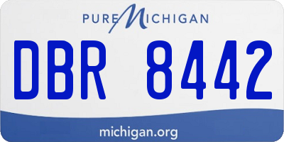 MI license plate DBR8442