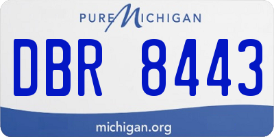 MI license plate DBR8443