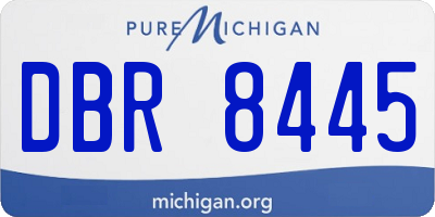 MI license plate DBR8445