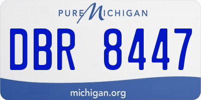 MI license plate DBR8447