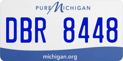 MI license plate DBR8448