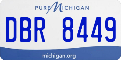 MI license plate DBR8449