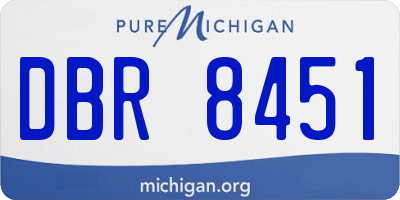 MI license plate DBR8451