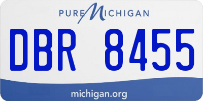 MI license plate DBR8455