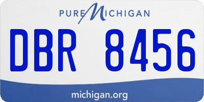 MI license plate DBR8456