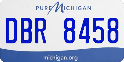 MI license plate DBR8458