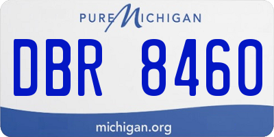 MI license plate DBR8460