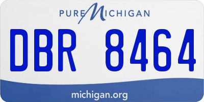 MI license plate DBR8464