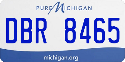 MI license plate DBR8465