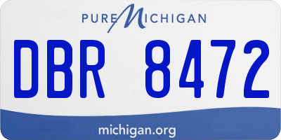 MI license plate DBR8472