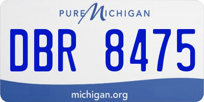 MI license plate DBR8475