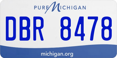 MI license plate DBR8478