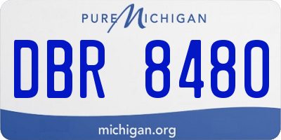 MI license plate DBR8480