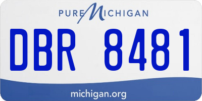 MI license plate DBR8481
