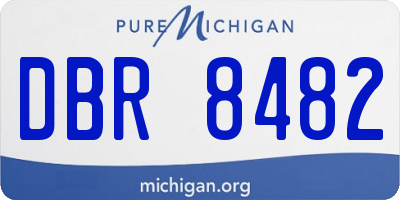MI license plate DBR8482