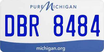 MI license plate DBR8484