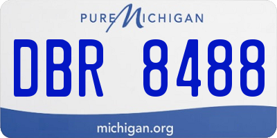 MI license plate DBR8488