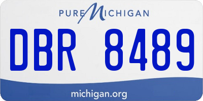 MI license plate DBR8489