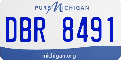 MI license plate DBR8491