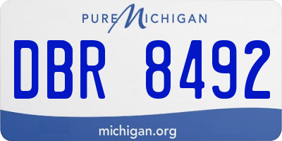 MI license plate DBR8492