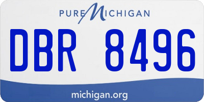 MI license plate DBR8496