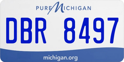 MI license plate DBR8497