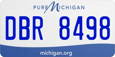 MI license plate DBR8498