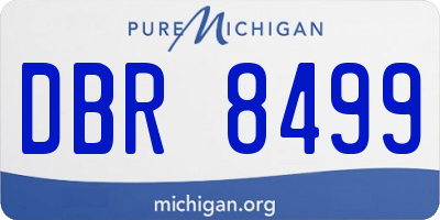 MI license plate DBR8499