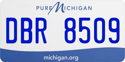 MI license plate DBR8509