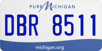 MI license plate DBR8511