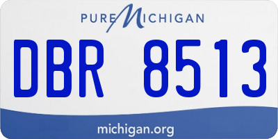 MI license plate DBR8513