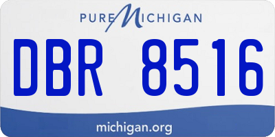 MI license plate DBR8516