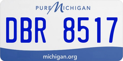 MI license plate DBR8517