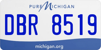 MI license plate DBR8519