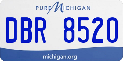 MI license plate DBR8520