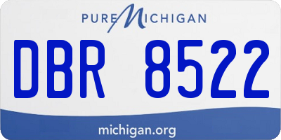 MI license plate DBR8522