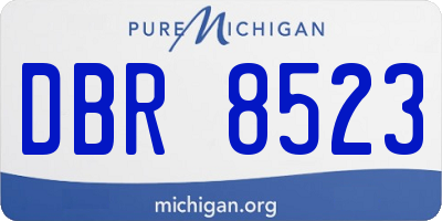 MI license plate DBR8523