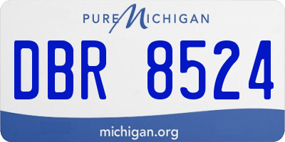 MI license plate DBR8524