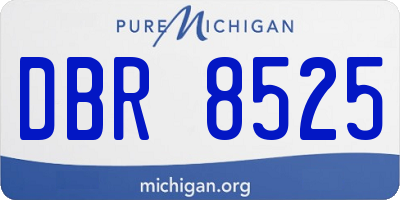 MI license plate DBR8525